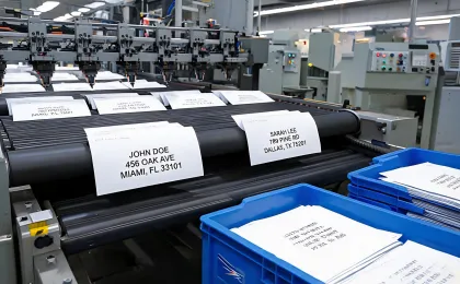 Direct mail production line with variable data output