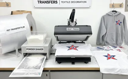 Textile transfer film print shop