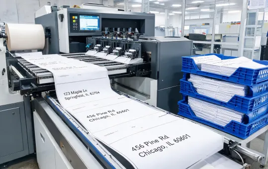 Direct mail operation with Ricoh continuous feed inkjet