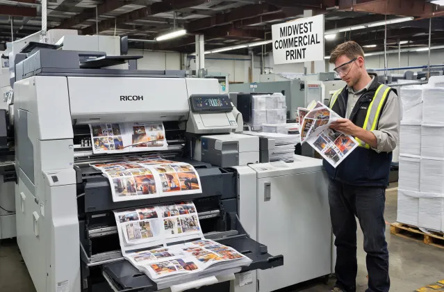 Catalog printer pressroom using Ricoh production toner press